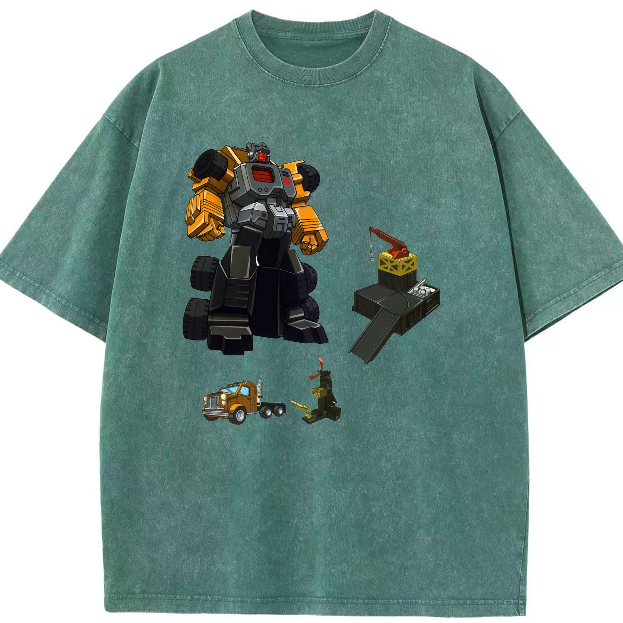 （画像用）  綿100% ヴィンテージ風 半袖Tシャツ（フロントプリント）